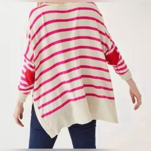 Striped Pink and Cream Women's Sweater